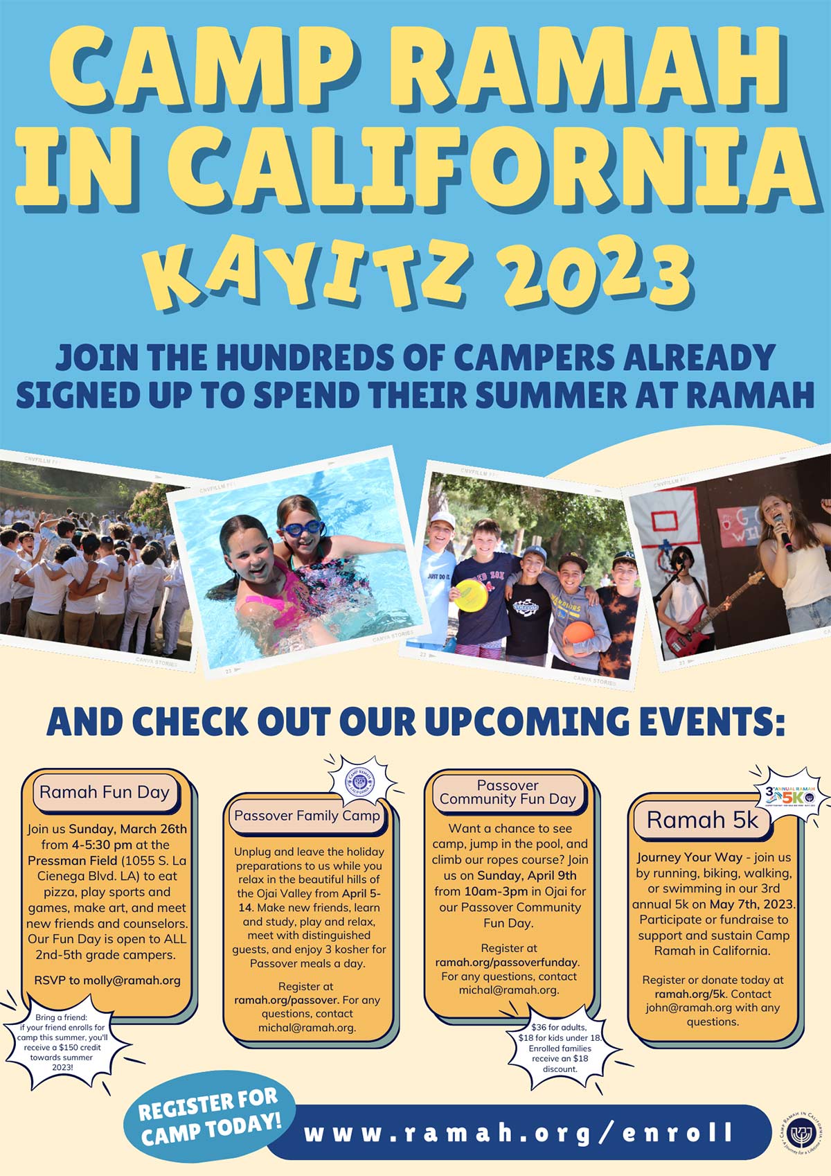 Camp Ramah in California Kayitz 2023 Sephardic Temple Tifereth Israel