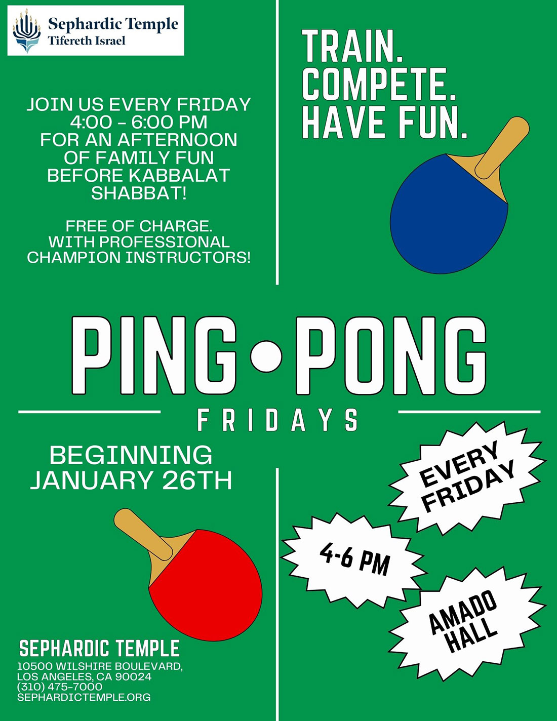 Ping Pong Tournament - June 9th